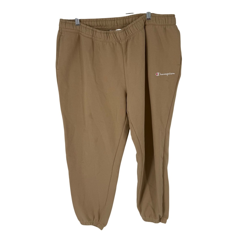 Champion Joggers Womens L Country Walnut Tan Fleece Sweatpants Y821